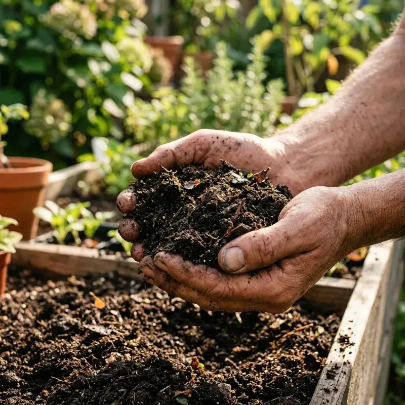 Tierra de hoja orgánica harneada de alta pureza para suelo cordillerano